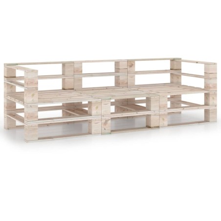 Garten-Palettensofa 3-Sitzer Kiefernholz