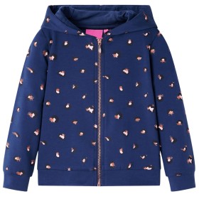 Kinder-Kapuzenpullover Marineblau 128