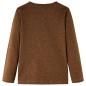 Kinder-Langarmshirt Cognac Melange 104 Kinder-Langarmshirt Cognac Melange 104