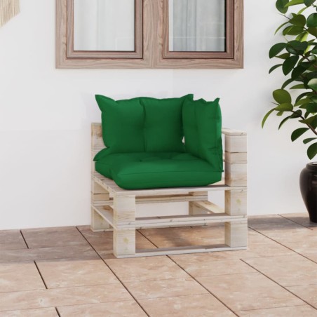 Garten-Ecksofa aus Paletten mit Kissen Kiefernholz