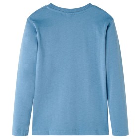 Kinder-Langarmshirt Mittelblau 104