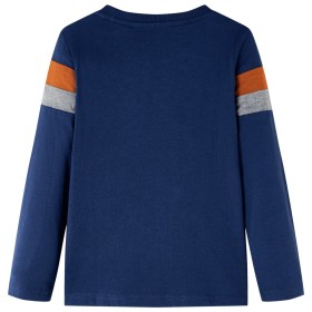 Kinder-Langarmshirt Marineblau 140