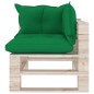 Garten-Ecksofa aus Paletten mit Kissen Kiefernholz Garten-Ecksofa aus Paletten mit Kissen Kiefernholz