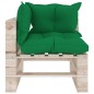 Garten-Ecksofa aus Paletten mit Kissen Kiefernholz Garten-Ecksofa aus Paletten mit Kissen Kiefernholz