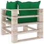 Garten-Ecksofa aus Paletten mit Kissen Kiefernholz Garten-Ecksofa aus Paletten mit Kissen Kiefernholz
