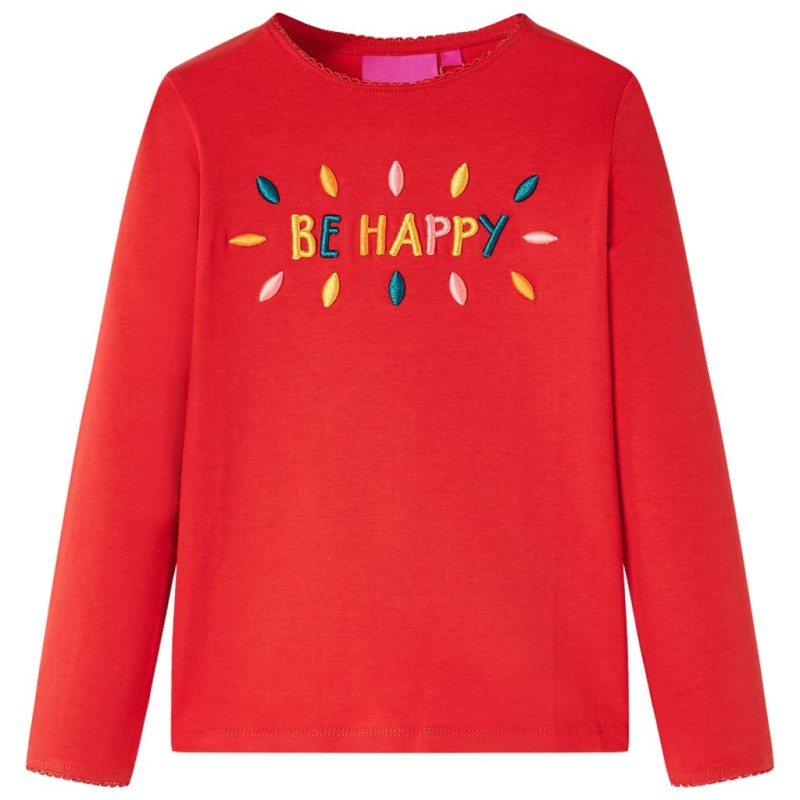 Kinder-Langarmshirt Rot 140 Kinder-Langarmshirt Rot 140