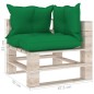Garten-Ecksofa aus Paletten mit Kissen Kiefernholz Garten-Ecksofa aus Paletten mit Kissen Kiefernholz