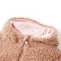 Kinder-Kapuzenjacke Teddy-Kunstpelz Heller Cognac 92 Kinder-Kapuzenjacke Teddy-Kunstpelz Heller Cognac 92