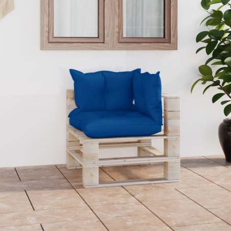 Garten-Ecksofa aus Paletten mit Kissen Kiefernholz
