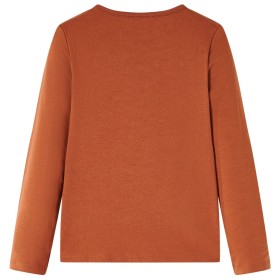 Kinder-Langarmshirt Cognac 128