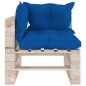 Garten-Ecksofa aus Paletten mit Kissen Kiefernholz Garten-Ecksofa aus Paletten mit Kissen Kiefernholz