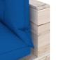 Garten-Ecksofa aus Paletten mit Kissen Kiefernholz Garten-Ecksofa aus Paletten mit Kissen Kiefernholz