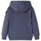 Kinder-Kapuzenpullover mit Reißverschluss Dunkelblau Melange 92 Kinder-Kapuzenpullover mit Reißverschluss Dunkelblau Melange 92