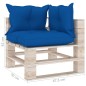 Garten-Ecksofa aus Paletten mit Kissen Kiefernholz Garten-Ecksofa aus Paletten mit Kissen Kiefernholz