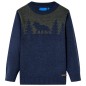 Kinderpullover Gestrickt Marineblau 128 Kinderpullover Gestrickt Marineblau 128