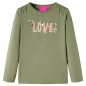 Kinder-Langarmshirt Khaki 92 Kinder-Langarmshirt Khaki 92