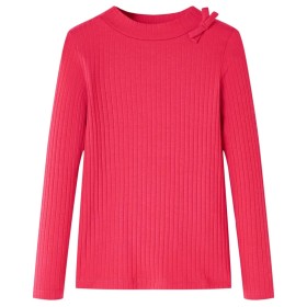 Kinder-Langarmshirt Knallrosa 128