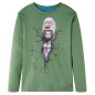 Kinder-Langarmshirt Helles Khaki 116 Kinder-Langarmshirt Helles Khaki 116