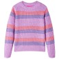 Kinderpullover mit Streifen Gestrickt Lila und Rosa 104 Kinderpullover mit Streifen Gestrickt Lila und Rosa 104