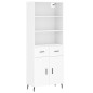 Highboard Weiß 69,5x34x180 cm Holzwerkstoff Highboard Weiß 69,5x34x180 cm Holzwerkstoff