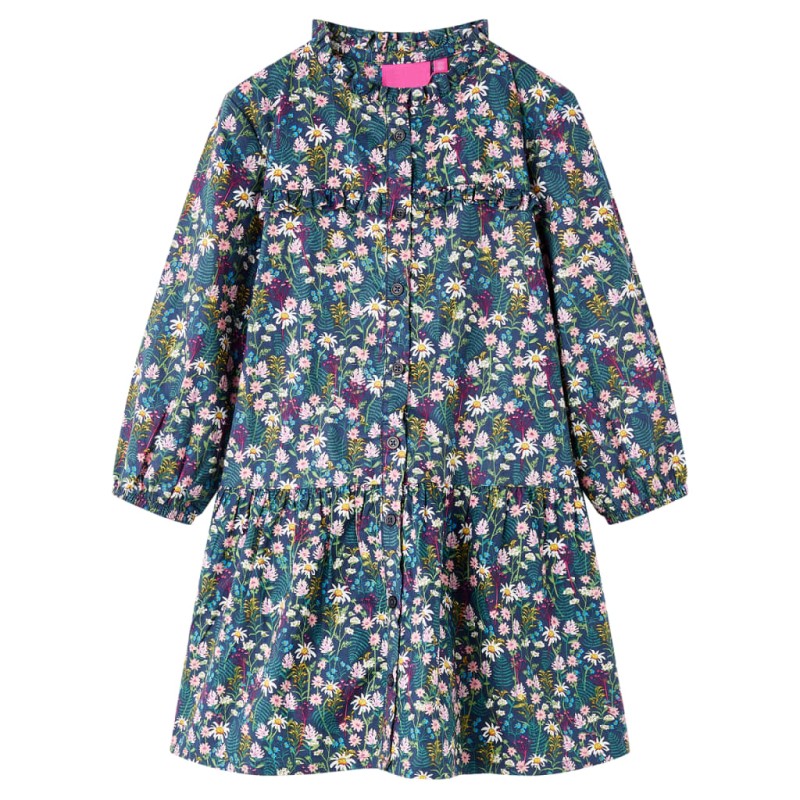 Kinderkleid mit Langen Ärmeln Dunkelblau 140 Kinderkleid mit Langen Ärmeln Dunkelblau 140