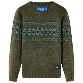 Kinderpullover Gestrickt Khaki 104