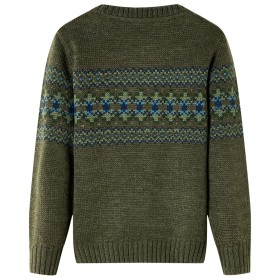 Kinderpullover Gestrickt Khaki 128