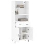 Highboard Weiß 69,5x34x180 cm Holzwerkstoff Highboard Weiß 69,5x34x180 cm Holzwerkstoff