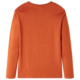 Kinder-Langarmshirt Rostbraun 140