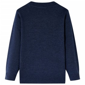 Kinderpullover Gestrickt Marineblau 104