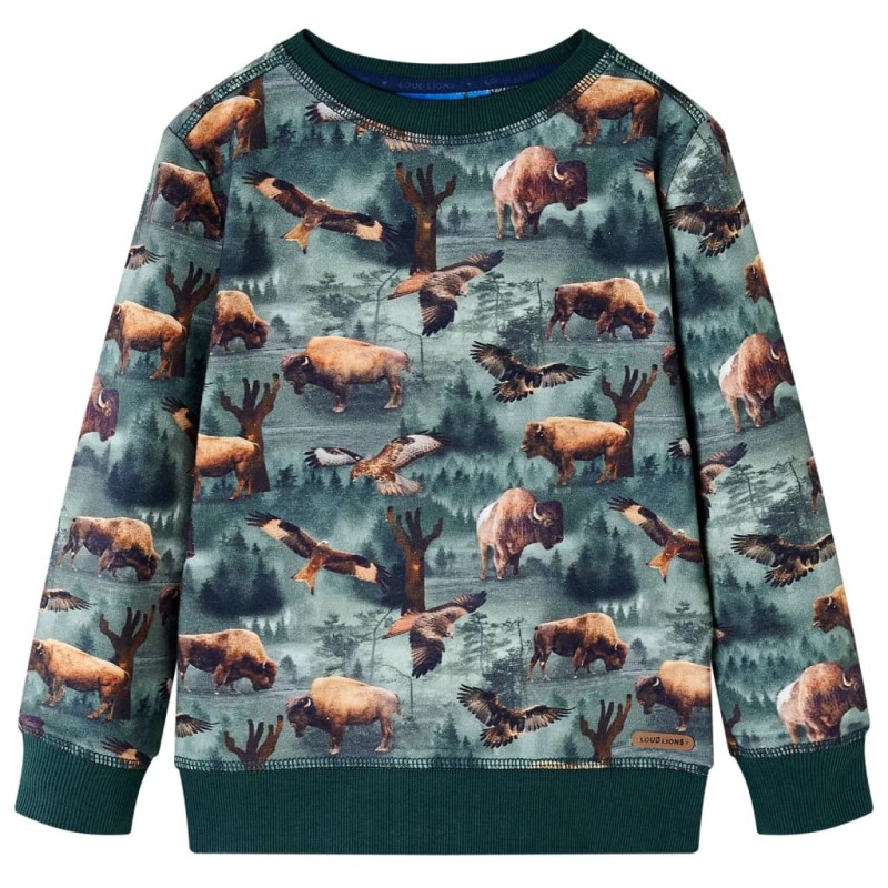 Kinder-Sweatshirt Dunkelgrün 128 Kinder-Sweatshirt Dunkelgrün 128