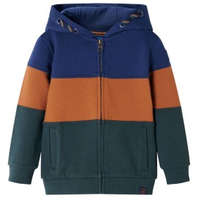 Kinder-Kapuzenpullover mit Reißverschluss 104