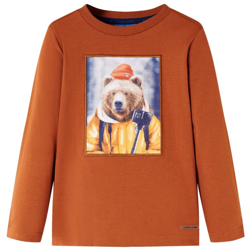 Kinder-Langarmshirt Dunkelorange 92 Kinder-Langarmshirt Dunkelorange 92