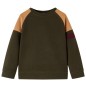 Kinder-Sweatshirt Dunkles Khaki und Kamelbraun 116 Kinder-Sweatshirt Dunkles Khaki und Kamelbraun 116