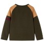 Kinder-Sweatshirt Dunkles Khaki und Kamelbraun 116 Kinder-Sweatshirt Dunkles Khaki und Kamelbraun 116