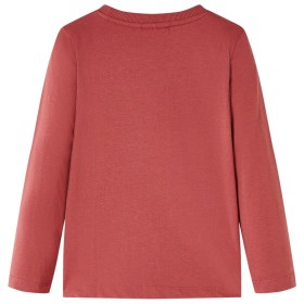 Kinder-Langarmshirt Dunkelrot 104