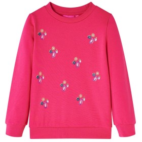 Kinder-Sweatshirt Knallrosa 116