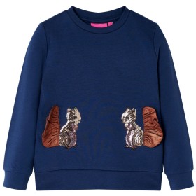 Kinder-Sweatshirt Marineblau 140