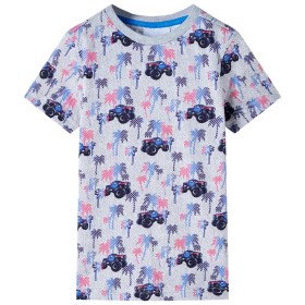 Kinder-T-Shirt Grau Melange 140