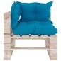 Garten-Ecksofa aus Paletten mit Kissen Kiefernholz Garten-Ecksofa aus Paletten mit Kissen Kiefernholz