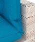 Garten-Ecksofa aus Paletten mit Kissen Kiefernholz Garten-Ecksofa aus Paletten mit Kissen Kiefernholz
