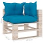 Garten-Ecksofa aus Paletten mit Kissen Kiefernholz Garten-Ecksofa aus Paletten mit Kissen Kiefernholz