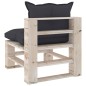 Outdoor-Mittelsofa Paletten mit Kissen Kiefernholz Outdoor-Mittelsofa Paletten mit Kissen Kiefernholz