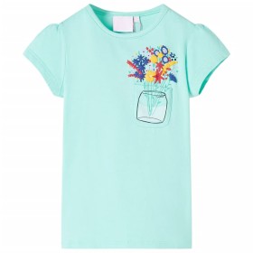 Kinder-T-Shirt Helles Minzgrün 140