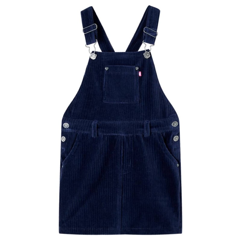 Kinder-Latzkleid Cord Marineblau 92 Kinder-Latzkleid Cord Marineblau 92