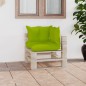 Garten-Ecksofa aus Paletten mit Kissen Kiefernholz Garten-Ecksofa aus Paletten mit Kissen Kiefernholz