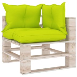 Garten-Ecksofa aus Paletten mit Kissen Kiefernholz