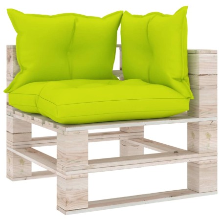 Garten-Ecksofa aus Paletten mit Kissen Kiefernholz