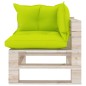 Garten-Ecksofa aus Paletten mit Kissen Kiefernholz Garten-Ecksofa aus Paletten mit Kissen Kiefernholz