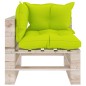 Garten-Ecksofa aus Paletten mit Kissen Kiefernholz Garten-Ecksofa aus Paletten mit Kissen Kiefernholz
